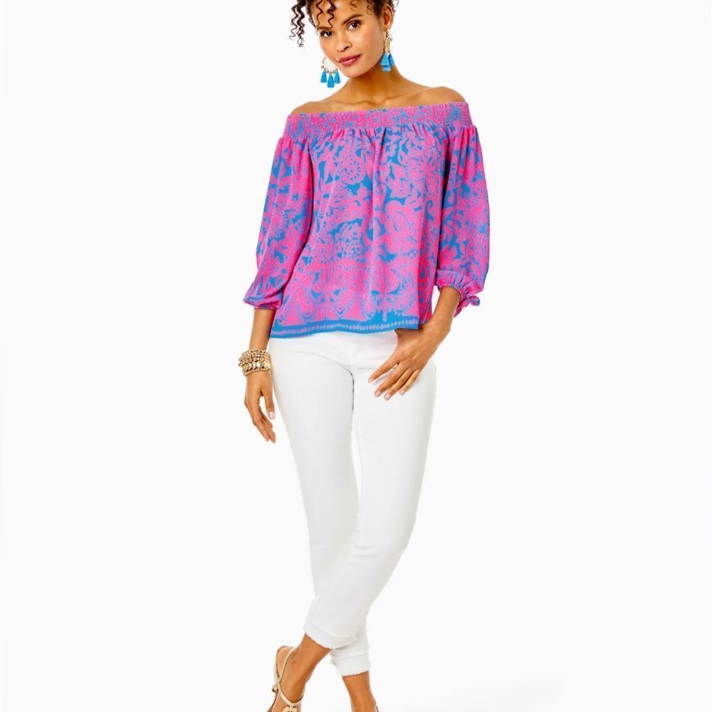 NWOT Lilly Pulitzer Maryellen Off The Shoulder Top